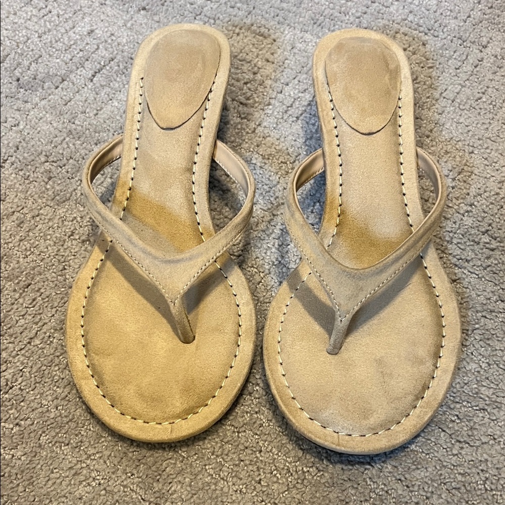 Faux Suede Tan Women's Sandals